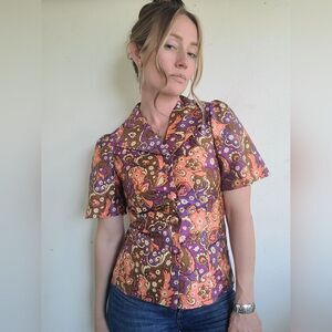 The Gigi Silk Handmade Blazer Blouse XS